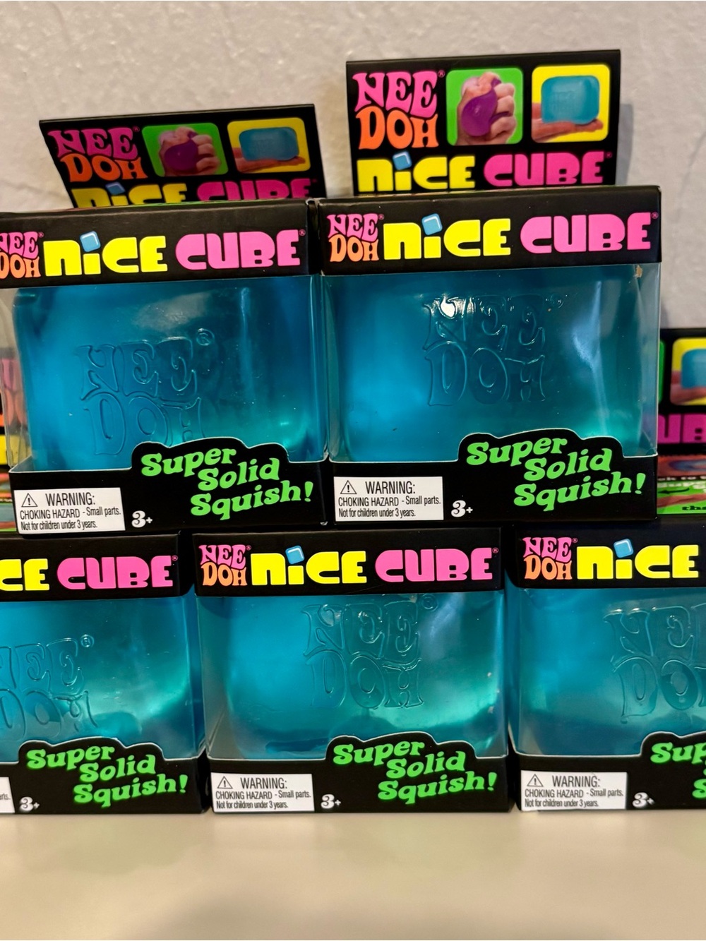 NeeDoh Nice Cube Blue Super Solid Squish x5